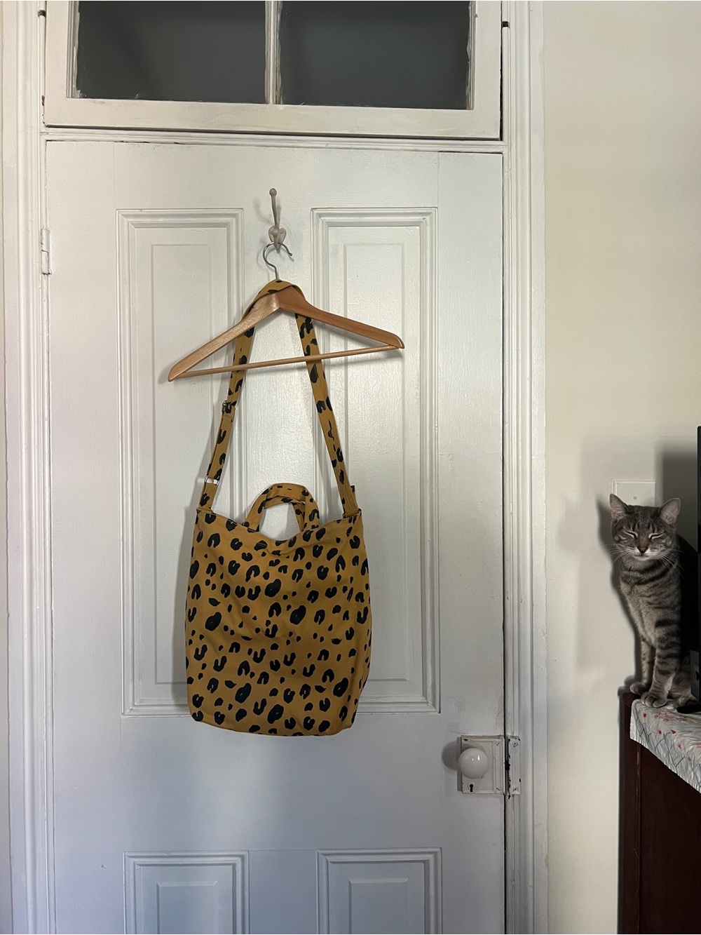 Baggu leopard print tote bag